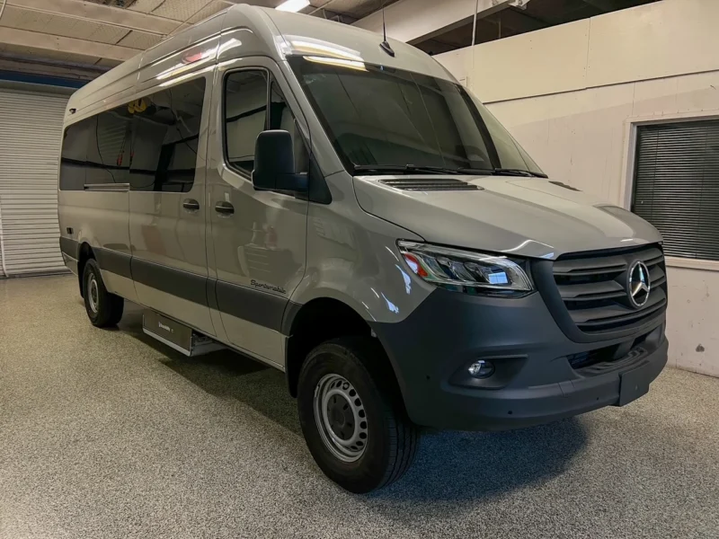 2026 Mercedes Sprinter 170 High Roof AWD Wheelchair Accessible, exterior hero, passenger-side front three-quarter