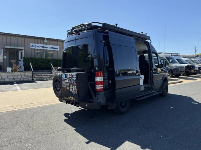 2018 Mercedes Sprinter 2500 144 High Roof 4x4, rear three-quarter, sliding door open