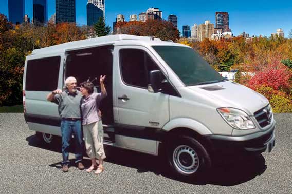 Custom Mercedes Sprinter conversion van.