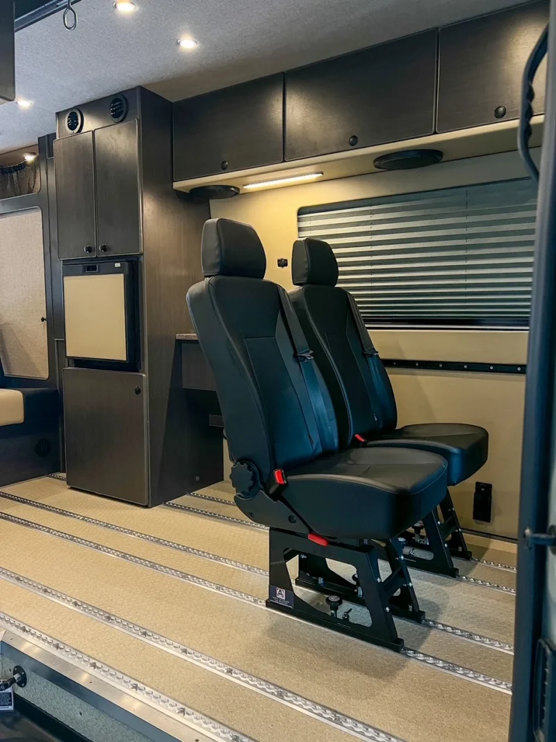 2026 Mercedes Sprinter 170 High Roof AWD Wheelchair Accessible, interior, removable seats on track floor