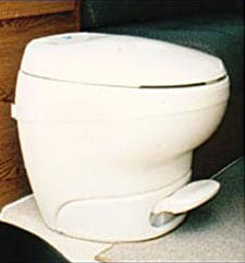 A white Marine Bravura toilet.