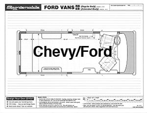 View of a Chevy / Ford diagram for your Sportsmobile conversion.