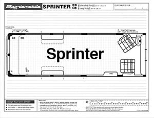 View of a Mercedes Sprinter diagram for your Sportsmobile conversion.
