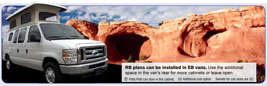 Chevy and Ford regular body plans can also be installed in extended body vans.