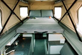 Interior view of the multiple windows in a penthouse top.
