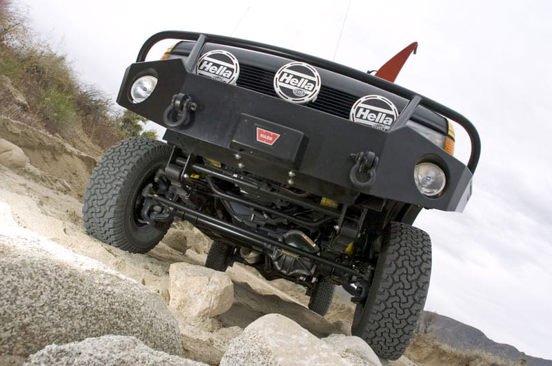 Taking your 4x4 Sportsmobile conversion over rocks.