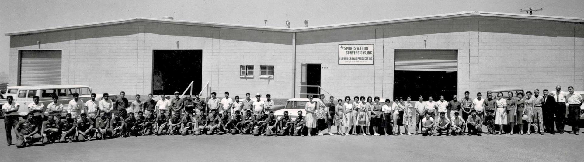 Sportsmobile 1961 Factory and Work Crew