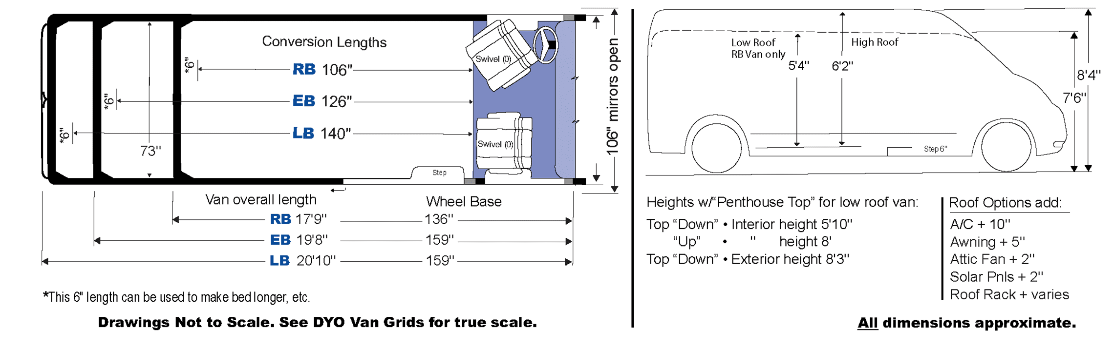 vans size measurements