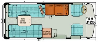 Converted van floor plan RB 112S.