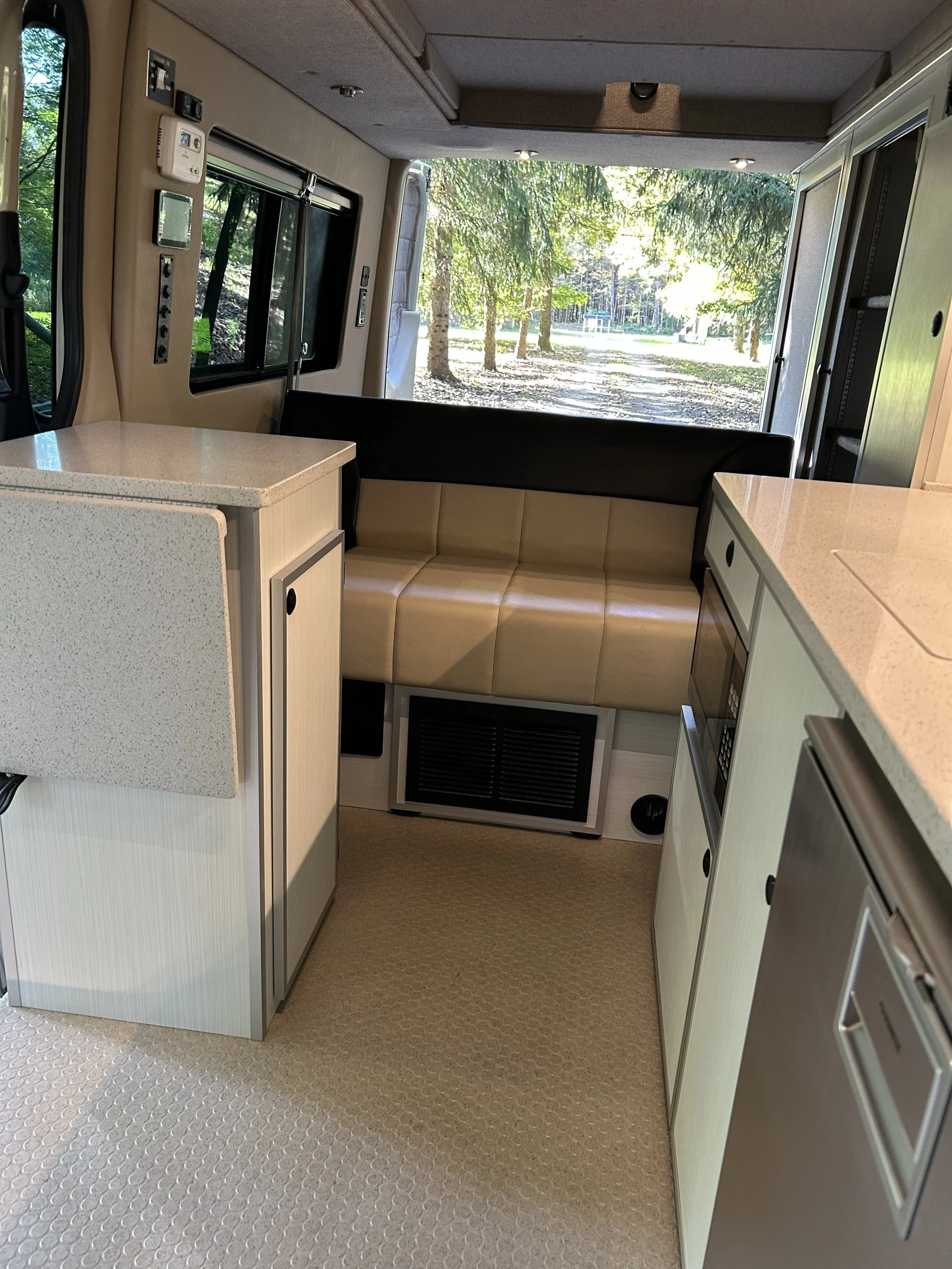 New 2022 Sprinter 2500 144 4x4 RB-150S, interior looking rearward