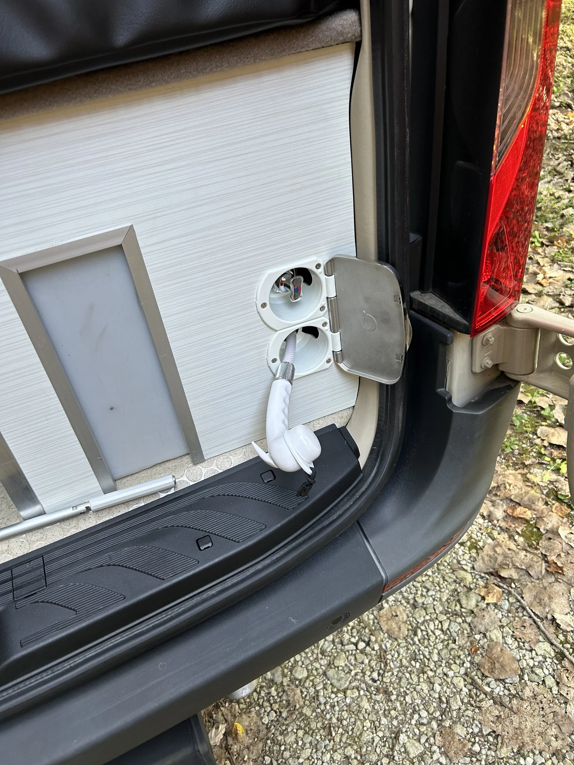 New 2022 Sprinter 2500 144 4x4 RB-150S, rear step and exterior hookup panel