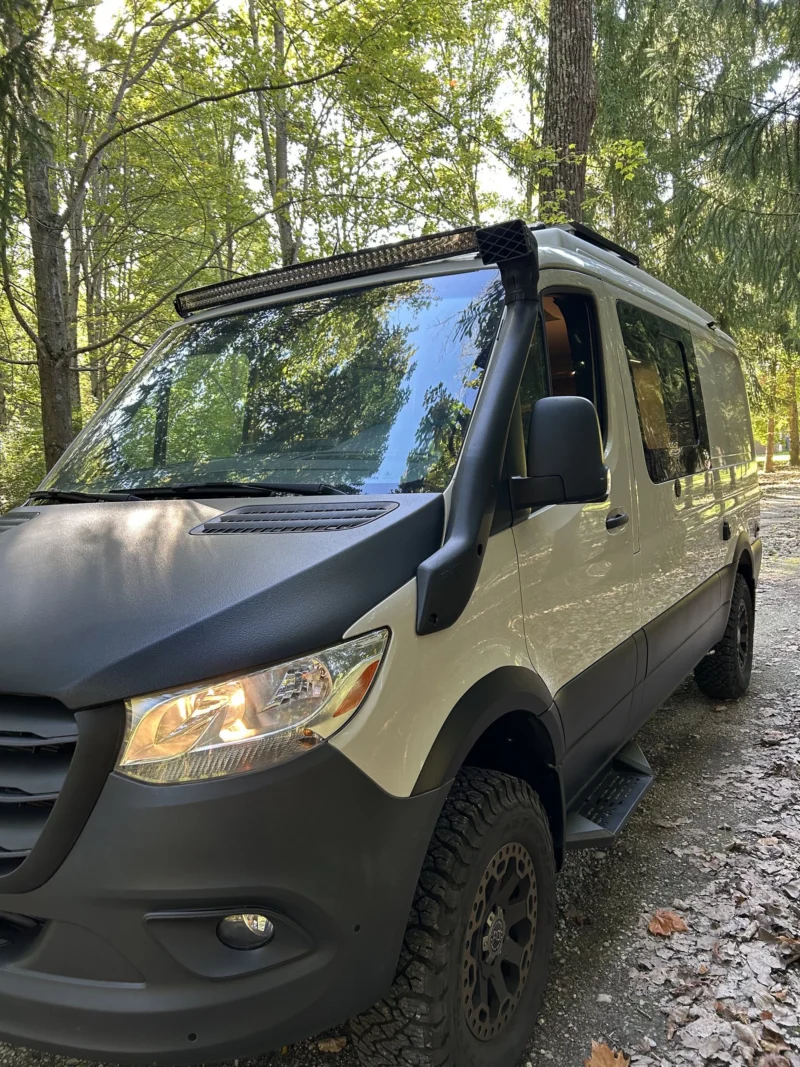 New 2022 Sprinter 2500 144 4x4 RB-150S, front three-quarter, driver side, top down