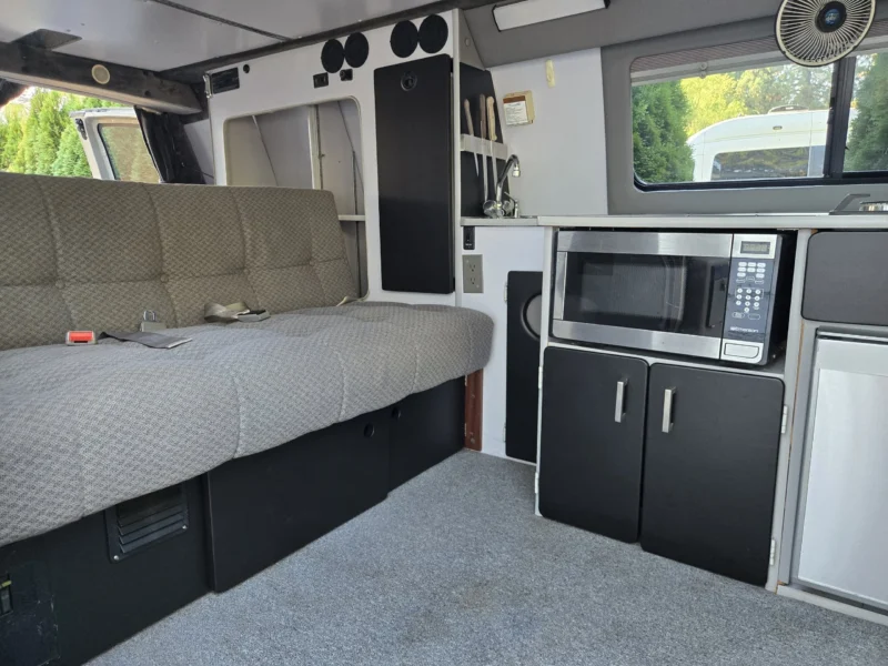 2001 Chevy Express 2500 EB50 Penthouse Top, rear sofa and galley