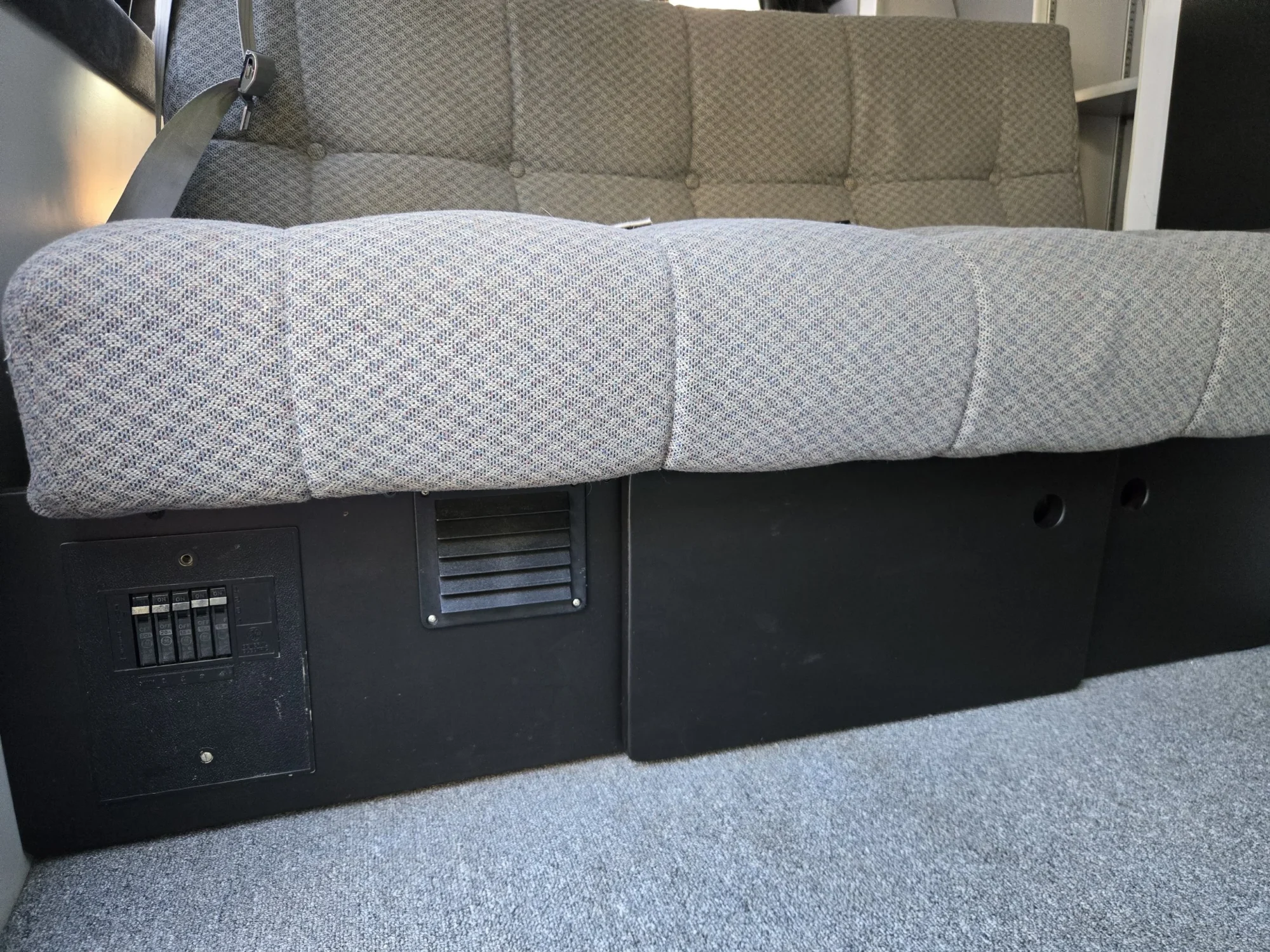 2001 Chevy Express 2500 EB50 Penthouse Top, sofa base with storage panels