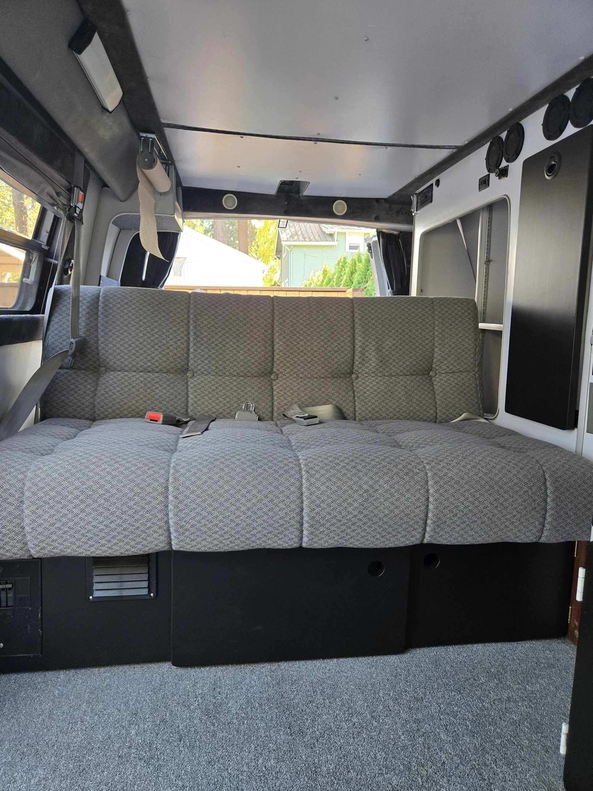 2001 Chevy Express 2500 EB50 Penthouse Top, rear sofa