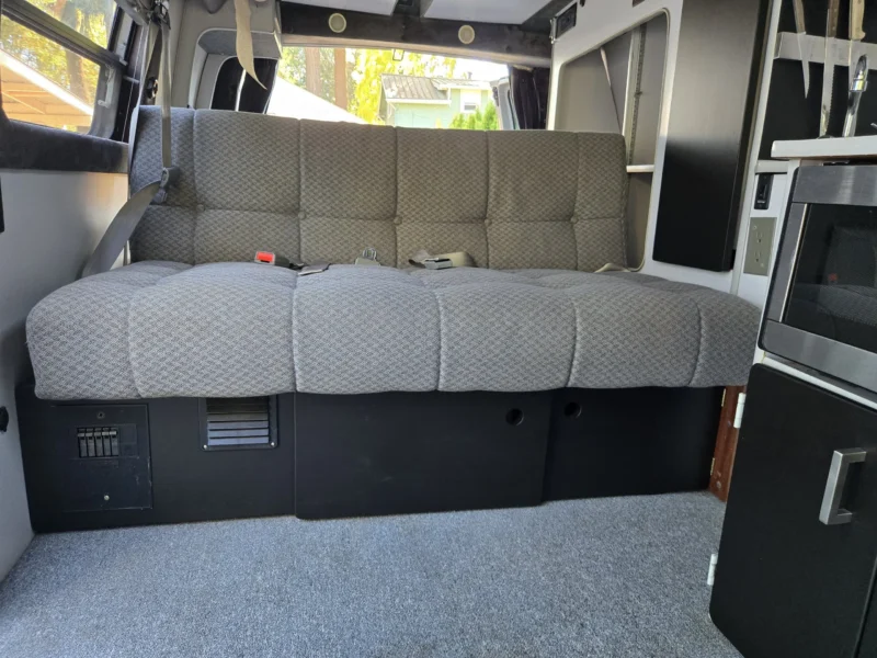 2001 Chevy Express 2500 EB50 Penthouse Top, rear sofa