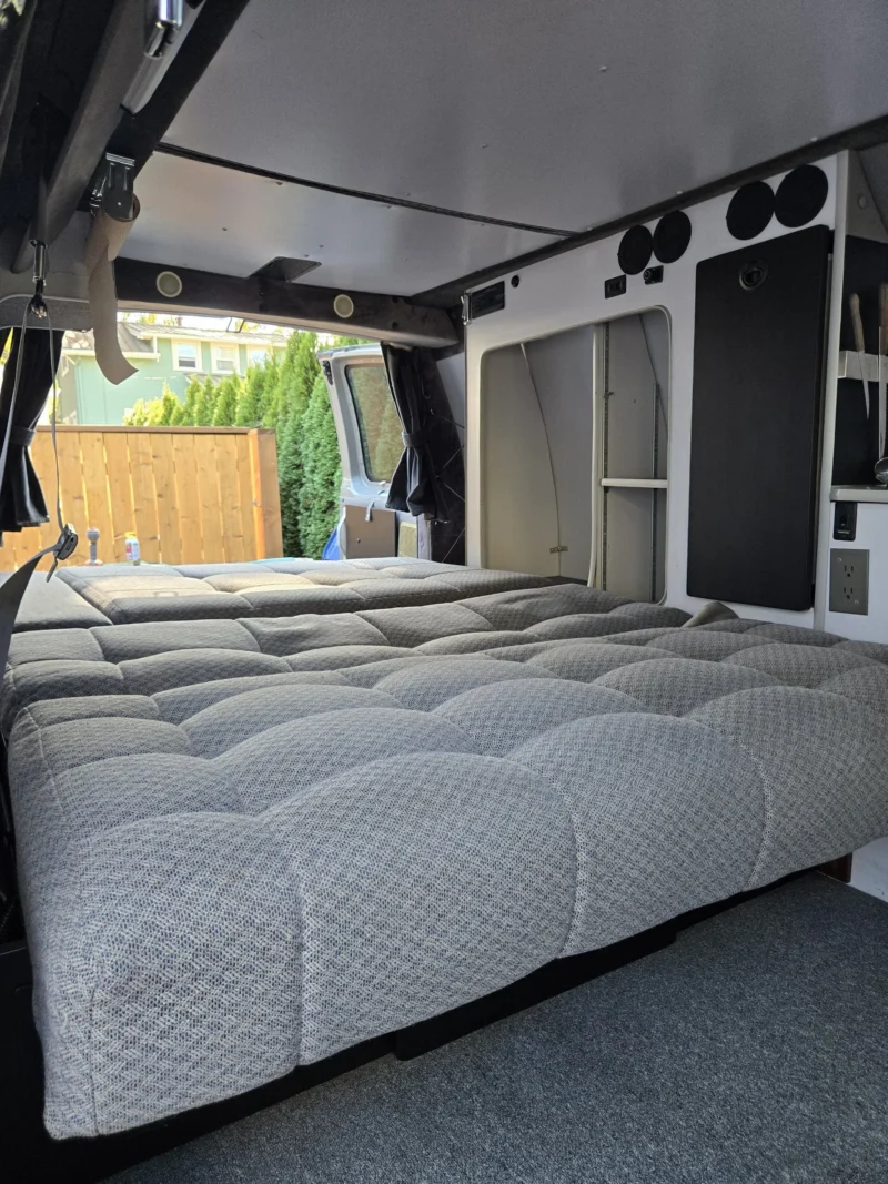 2001 Chevy Express 2500 EB50 Penthouse Top, sofa sleeper folded flat as a bed