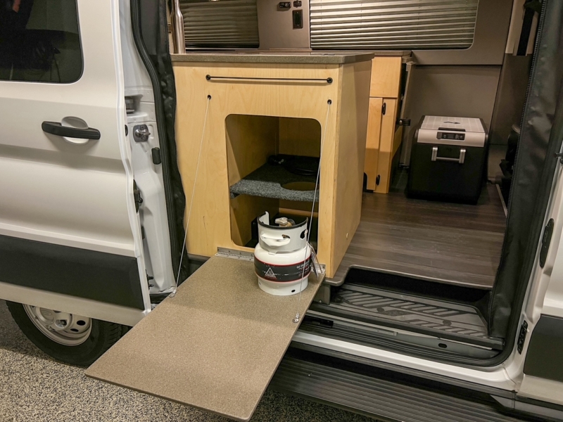 Ford Transit 130 low-roof penthouse camper van