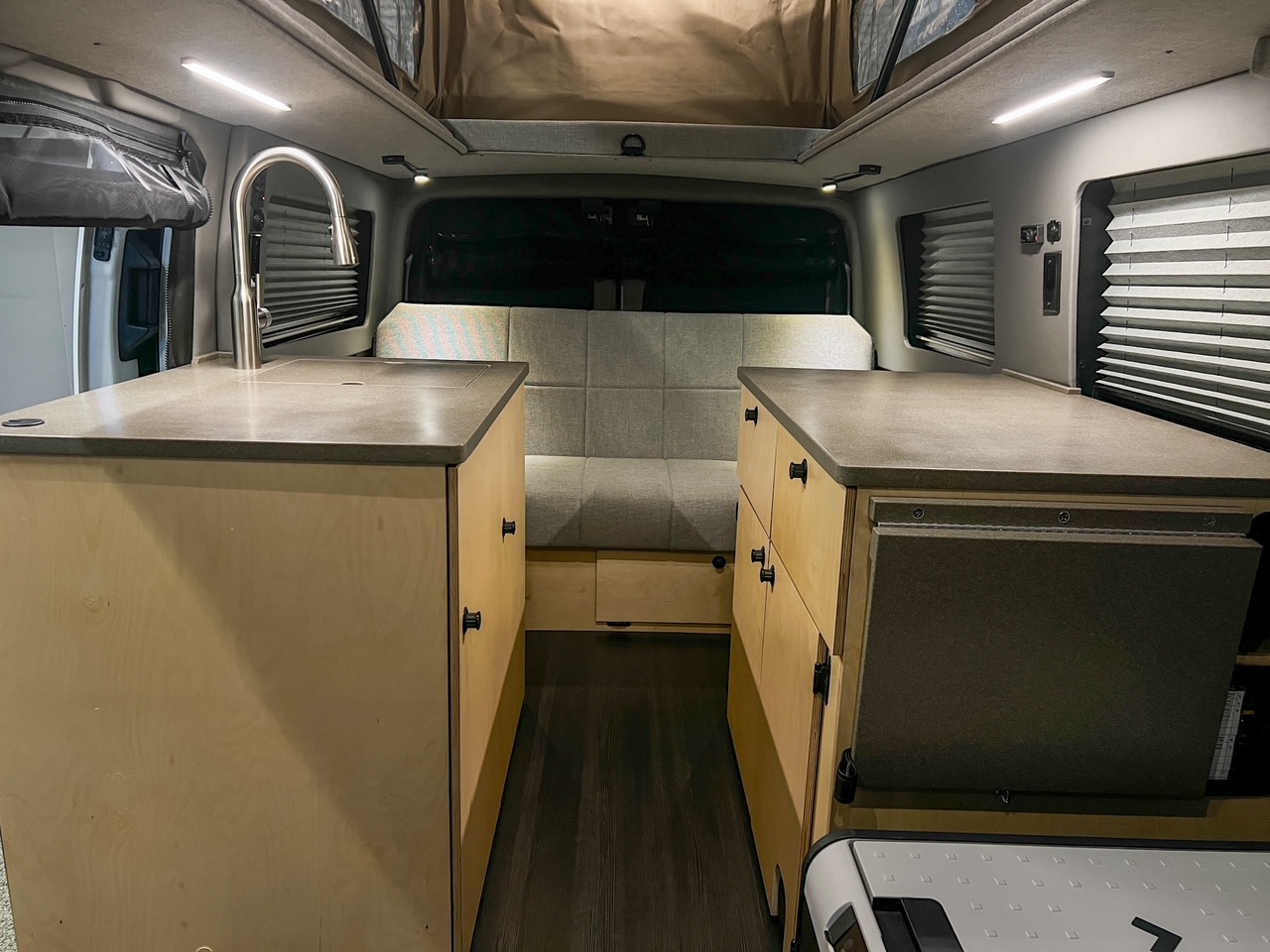 Ford Transit 130 low-roof penthouse camper van
