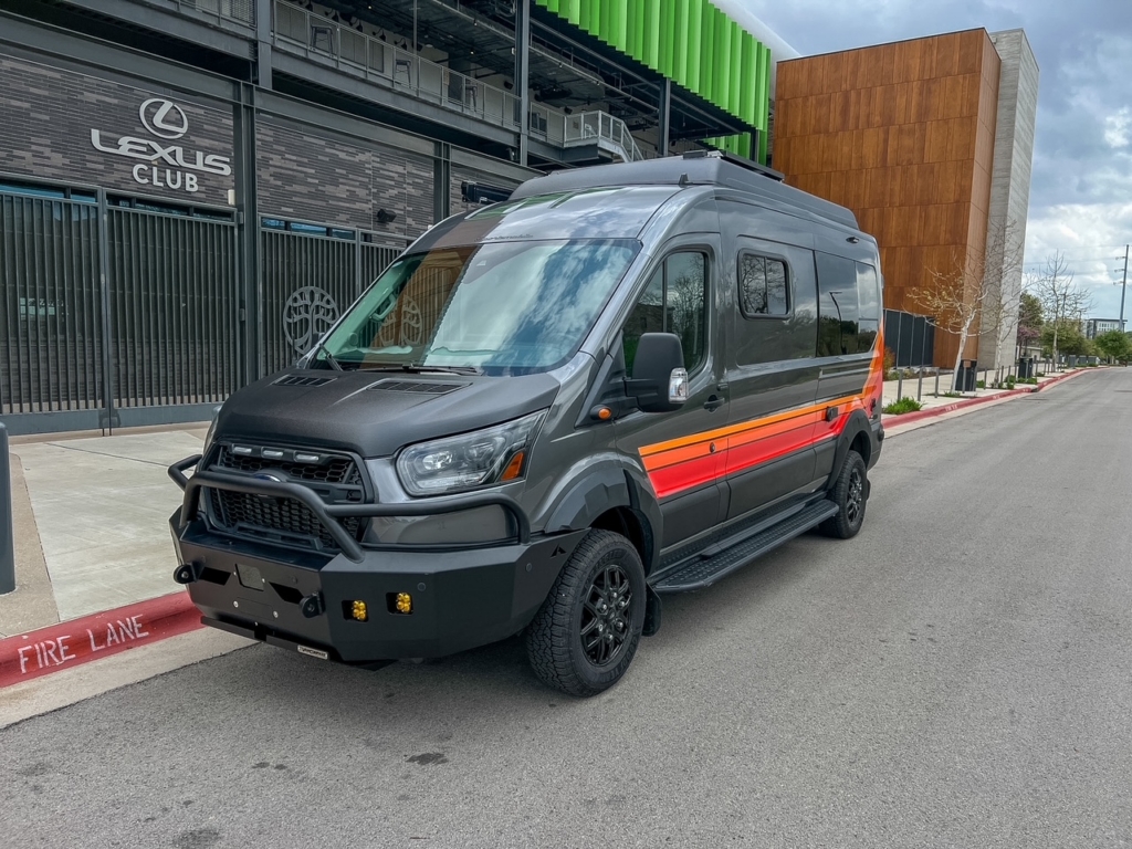 Sportsmobile AWD Transit built for backroads and travel.