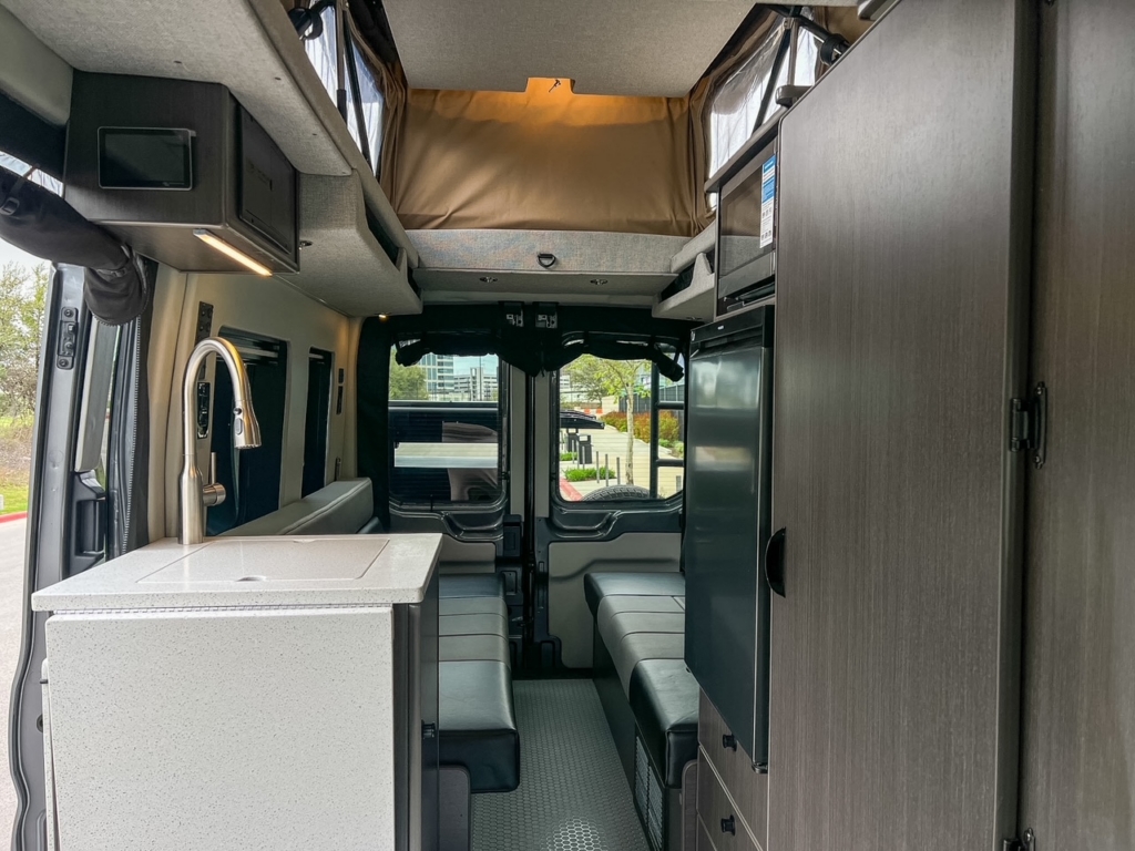 Sportsmobile Ford Transit interior layout front