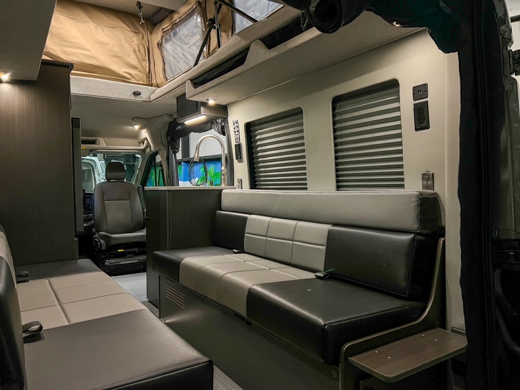 Sportsmobile Ford Transit interior layout rear