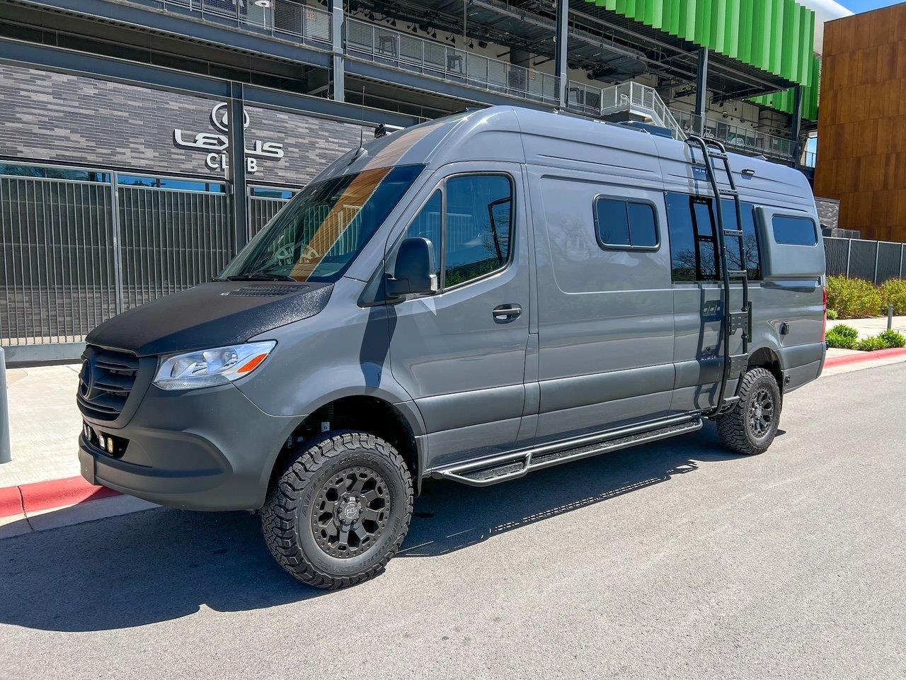 Sportsmobile Sprinter van exterior showing exterior options