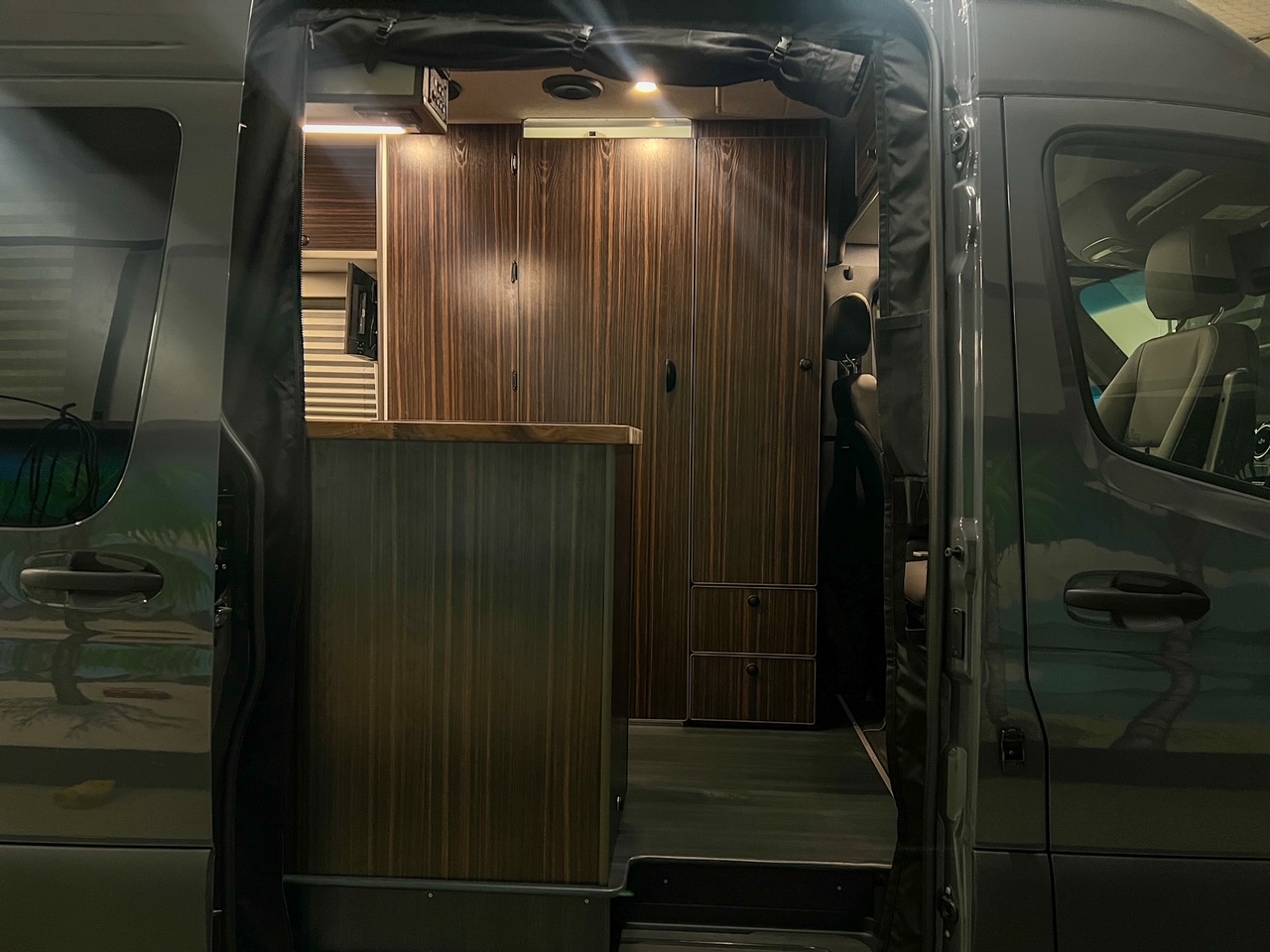 Mercedes Sprinter 170 high-roof platform bed camper van