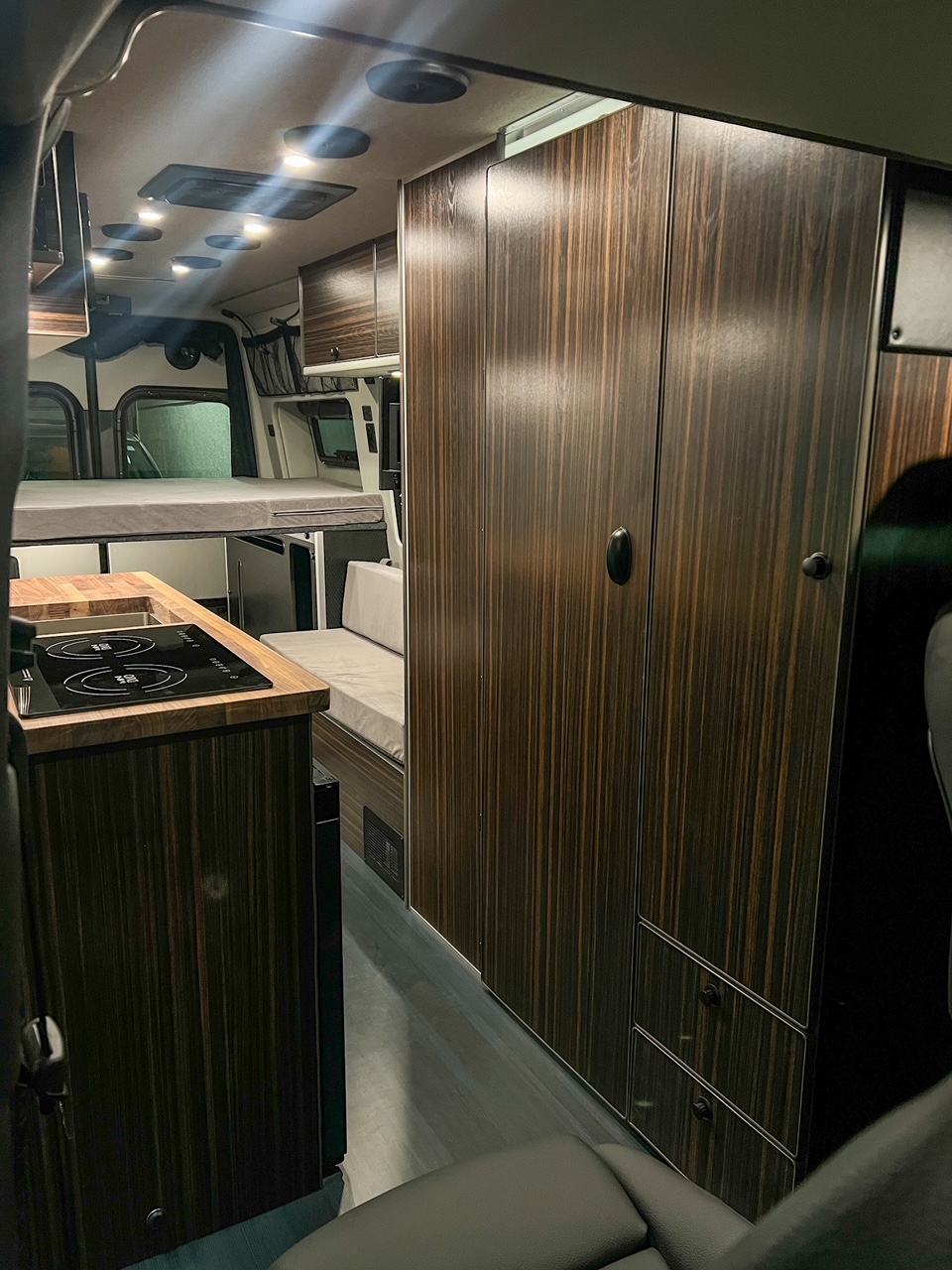 Mercedes Sprinter 170 high-roof platform bed camper van