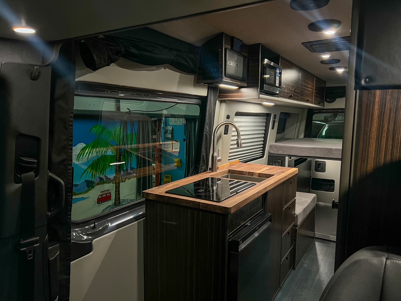 Mercedes Sprinter 170 high-roof platform bed camper van