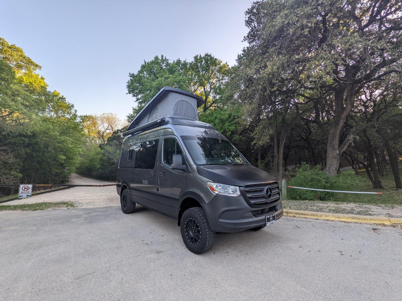 Sportsmobile Sprinter 144 with LinEx side and hood coating