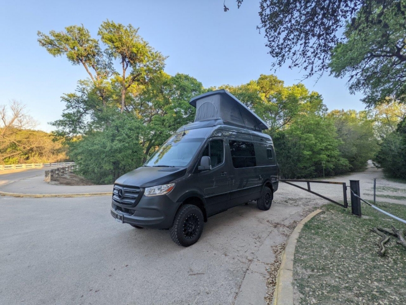 Sportsmobile Sprinter 144 with LinEx side and hood coating