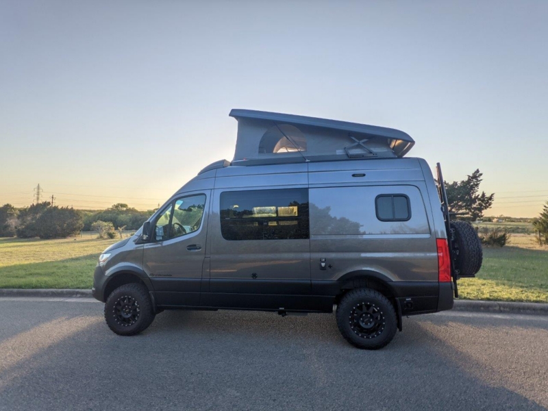 Mercedes Sprinter 144 High Roof SCA top up camper van driver side