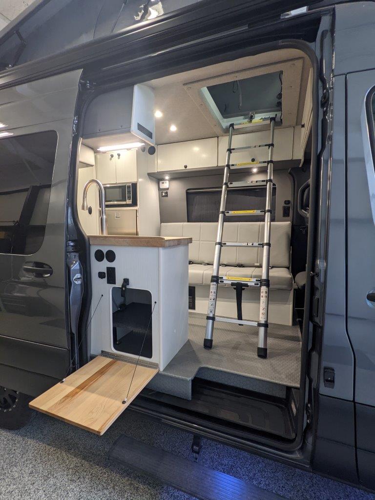 Sportsmobile Sprinter 144 SCA top conversion interior finish