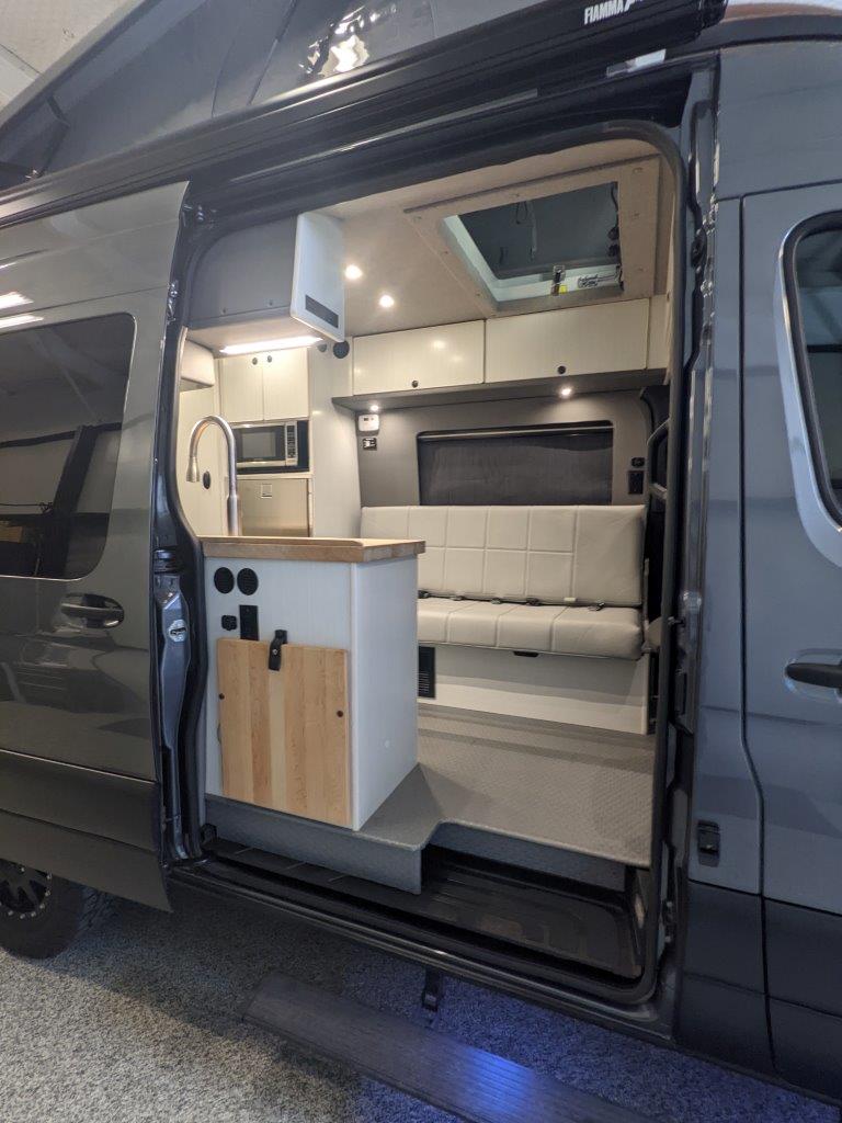 Sportsmobile Sprinter 144 SCA top conversion interior finish