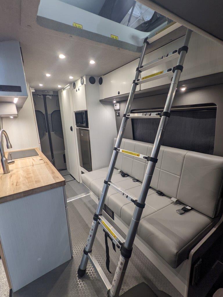 Sportsmobile Sprinter 144 SCA top conversion ladder