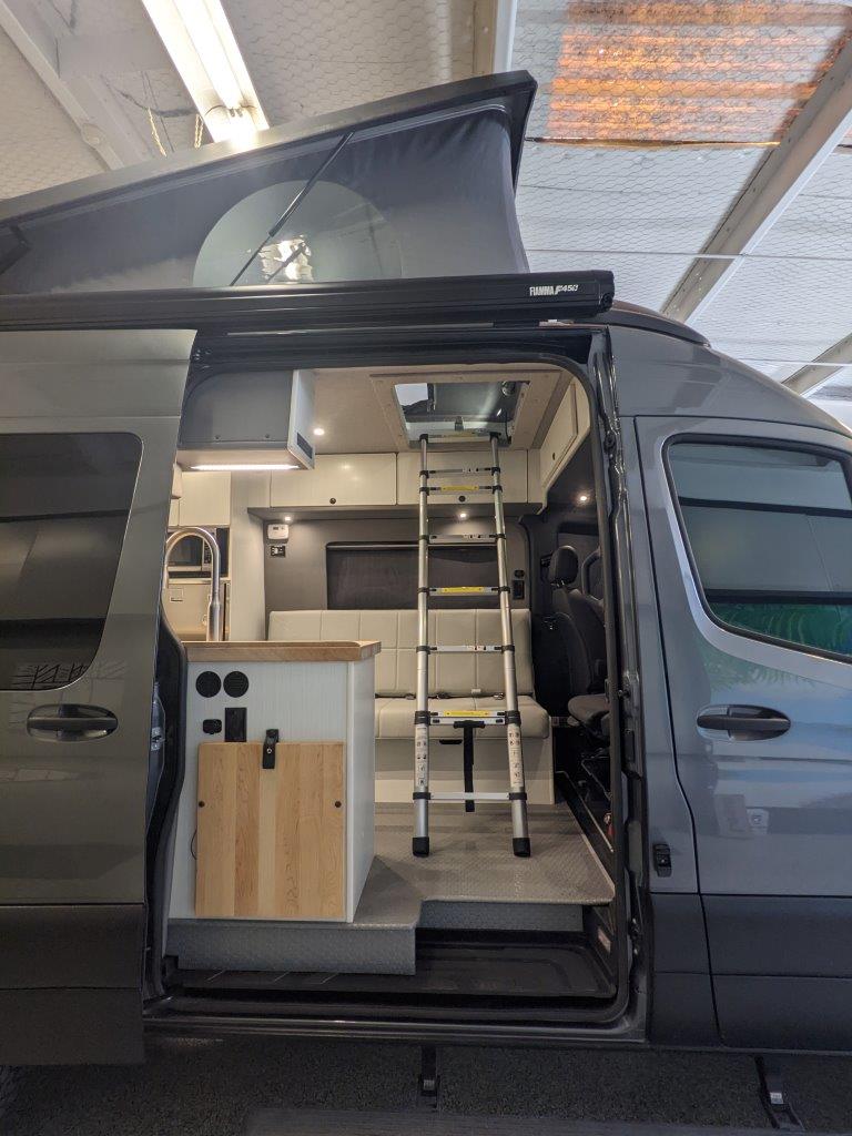 Sportsmobile Sprinter 144 SCA top conversion interior finish