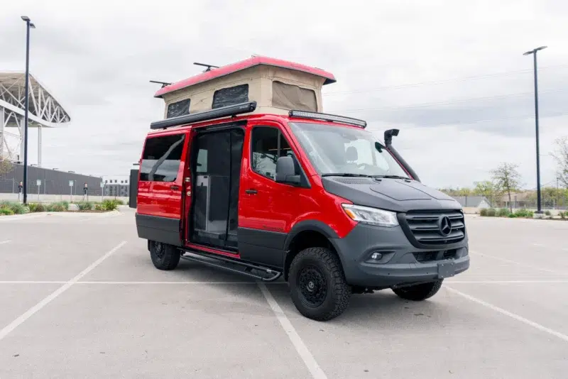 Sportsmobile Penthouse pop-top roof on Mercedes Sprinter van