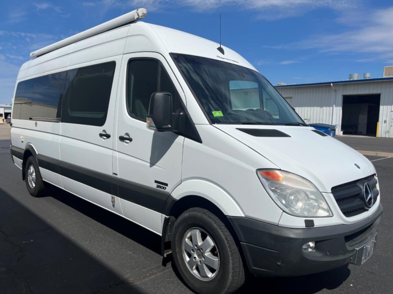 White 2011 Mercedes Sprinter LB.