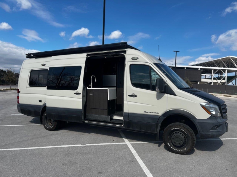 Beige 2017 Mercedes Sprinter 170 Dually.