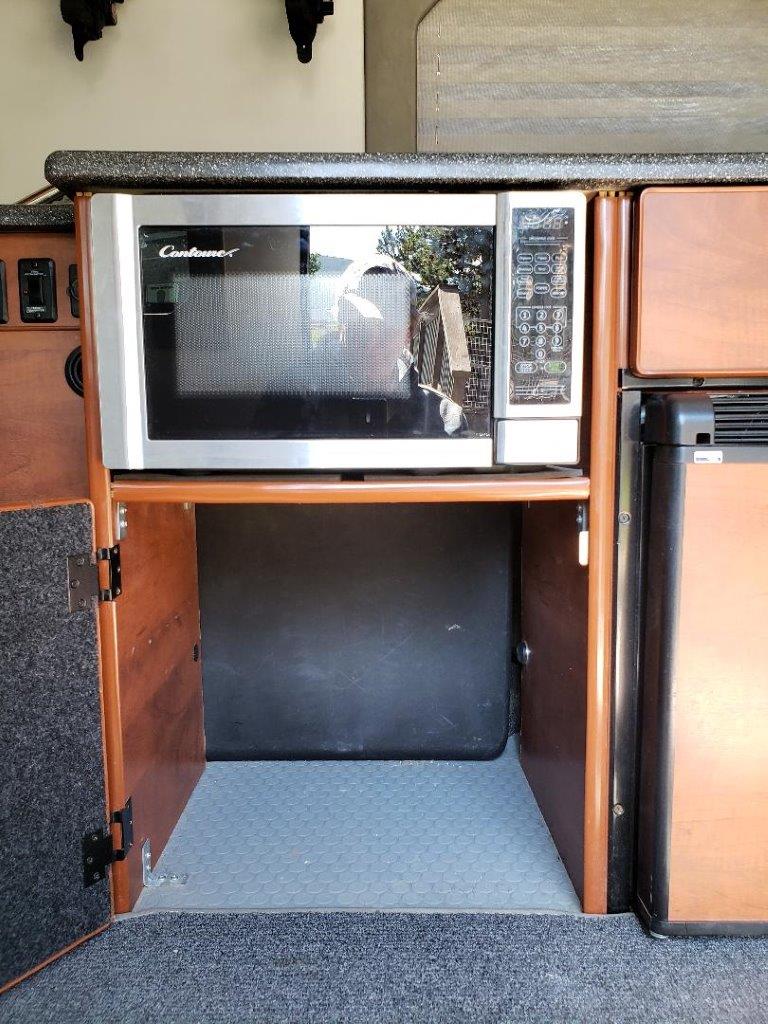 microwave and storage