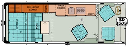 Converted Van Floor Plan EB150S.