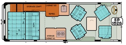 Converted Van Floor Plan EB152S.