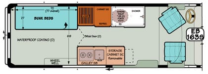 Converted Van Floor Plan EB163S.