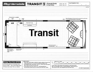 Grid for Ford Transit floor plans.